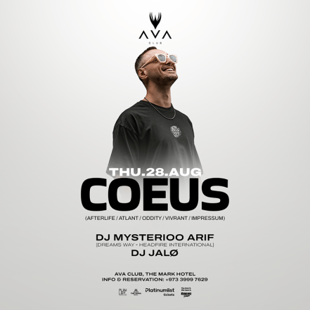 Coeus (Afterlife – Oddity – Atlant) live in Bahrain – Nightlife JUZN.com Special Offers, Deals & Discounts